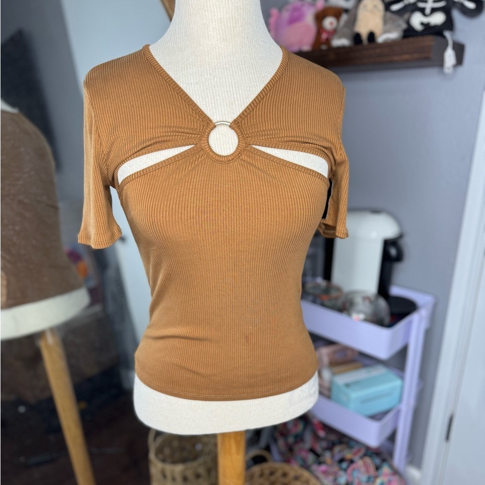 Pistola Camel Ribbed Top - Picture 2 of 6